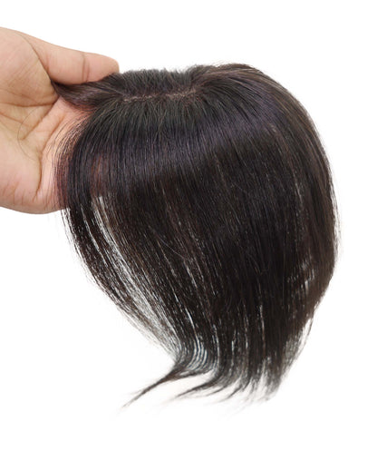 Wigs2you HTHTP-029 女性用100％人毛部分ウィッグ – ナチュラル前髪トップカバー、ショート＆シルク仕上げ – 医療用・日常用