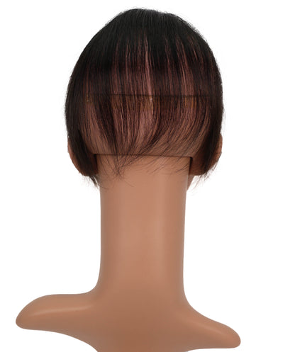 Wigs2you HTHTP-029 女性用100％人毛部分ウィッグ – ナチュラル前髪トップカバー、ショート＆シルク仕上げ – 医療用・日常用