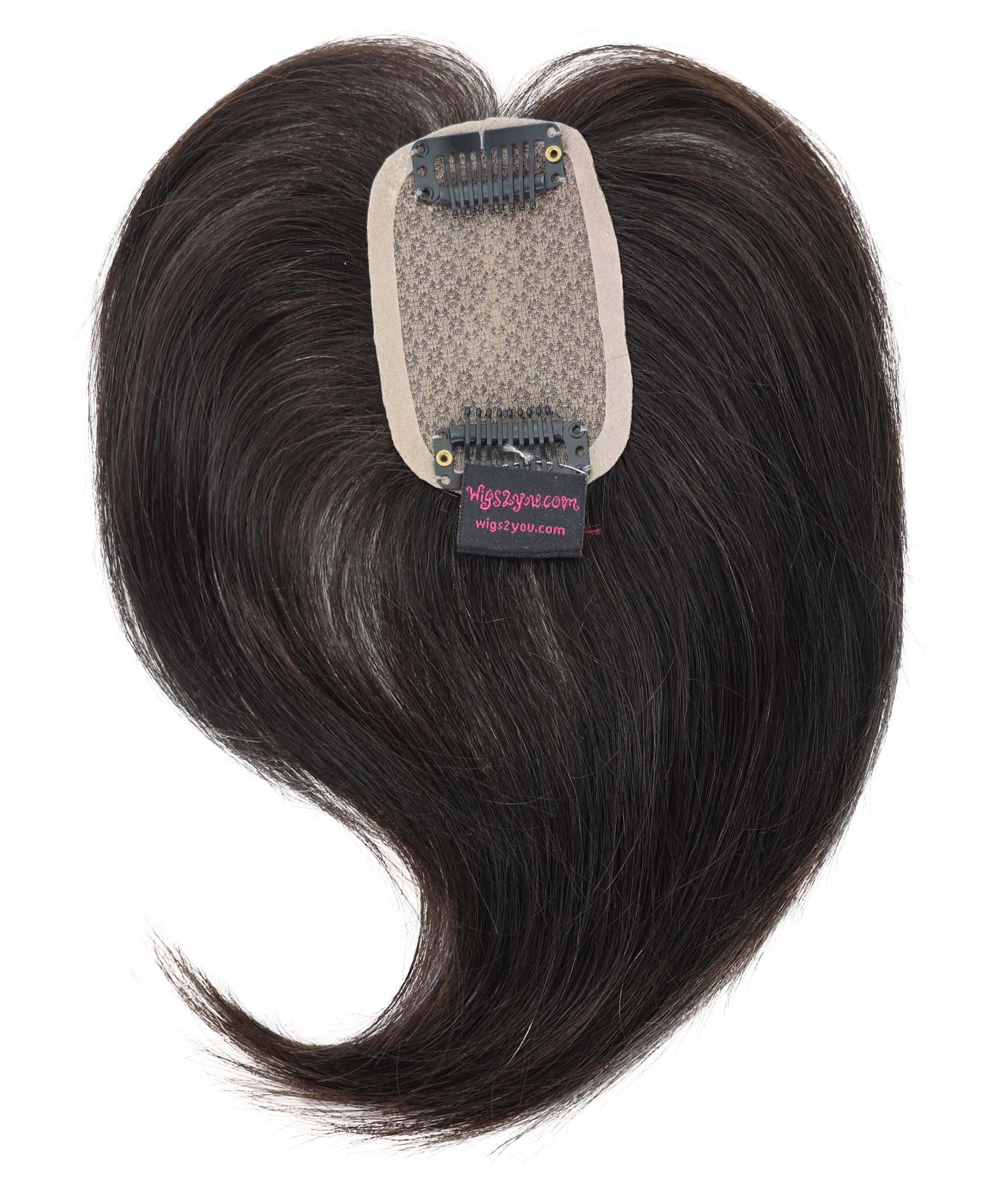 Wigs2you HTHTP-029 女性用100％人毛部分ウィッグ – ナチュラル前髪トップカバー、ショート＆シルク仕上げ – 医療用・日常用