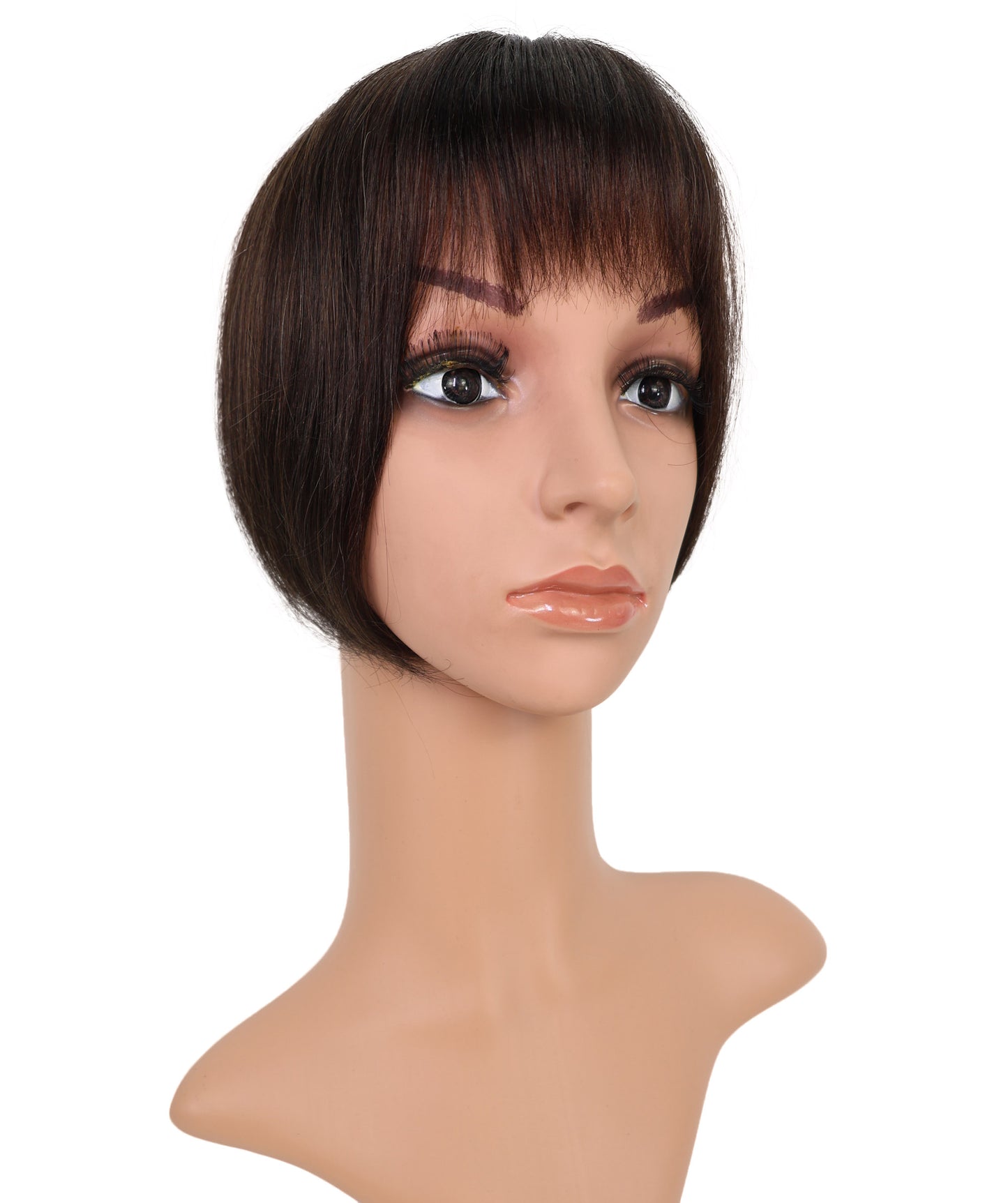 Wigs2you HTHTP-030 女性用100％人毛部分ウィッグ – ナチュラル前髪トップカバー 8インチショートヘアピース – 医療用・普段使い用 "
