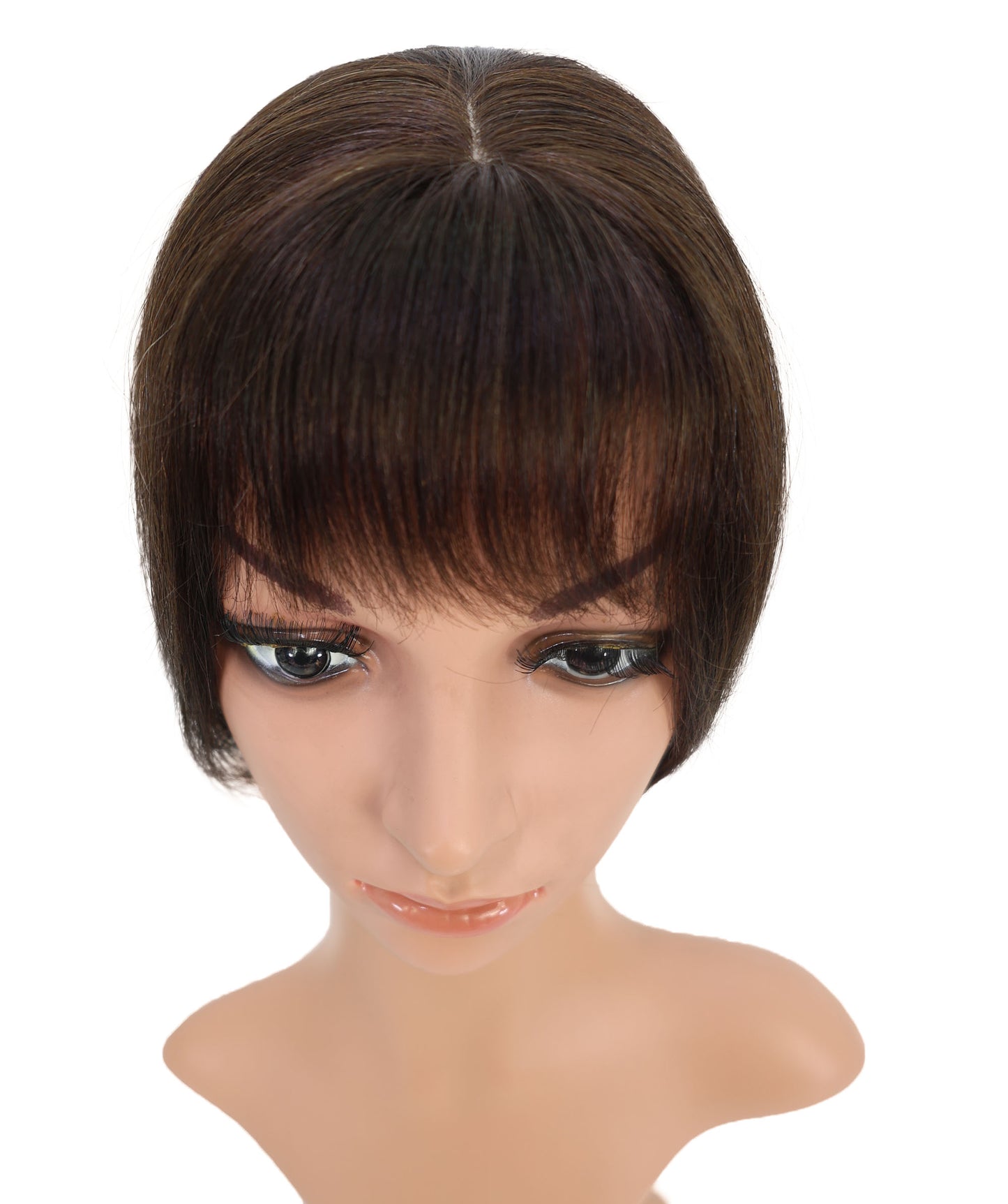 Wigs2you HTHTP-030 女性用100％人毛部分ウィッグ – ナチュラル前髪トップカバー 8インチショートヘアピース – 医療用・普段使い用 "