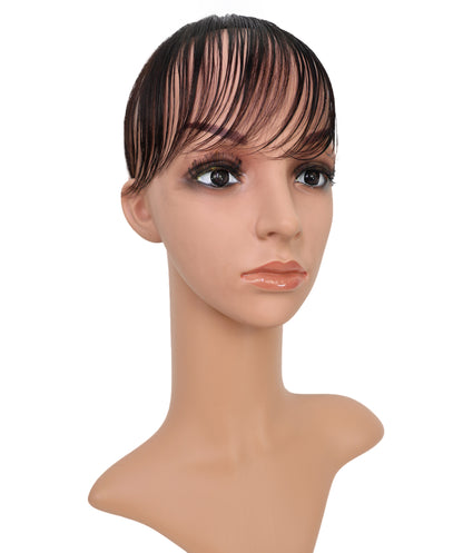Wigs2you HTHTP-031 女性用100％人毛トップヘアピース – ナチュラル前髪付きクラウンウィッグ 5インチショートトップカバー – 医療用・普段使い用 "