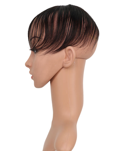 Wigs2you HTHTP-031 女性用100％人毛トップヘアピース – ナチュラル前髪付きクラウンウィッグ 5インチショートトップカバー – 医療用・普段使い用 "