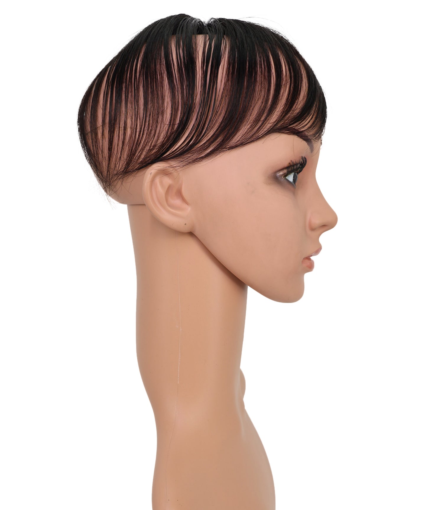 Wigs2you HTHTP-031 女性用100％人毛トップヘアピース – ナチュラル前髪付きクラウンウィッグ 5インチショートトップカバー – 医療用・普段使い用 "
