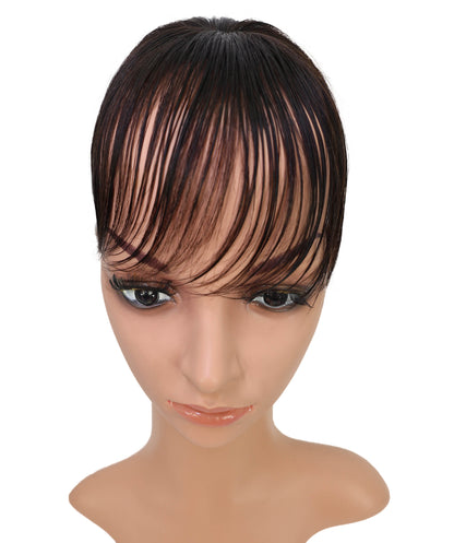 Wigs2you HTHTP-031 女性用100％人毛トップヘアピース – ナチュラル前髪付きクラウンウィッグ 5インチショートトップカバー – 医療用・普段使い用 "