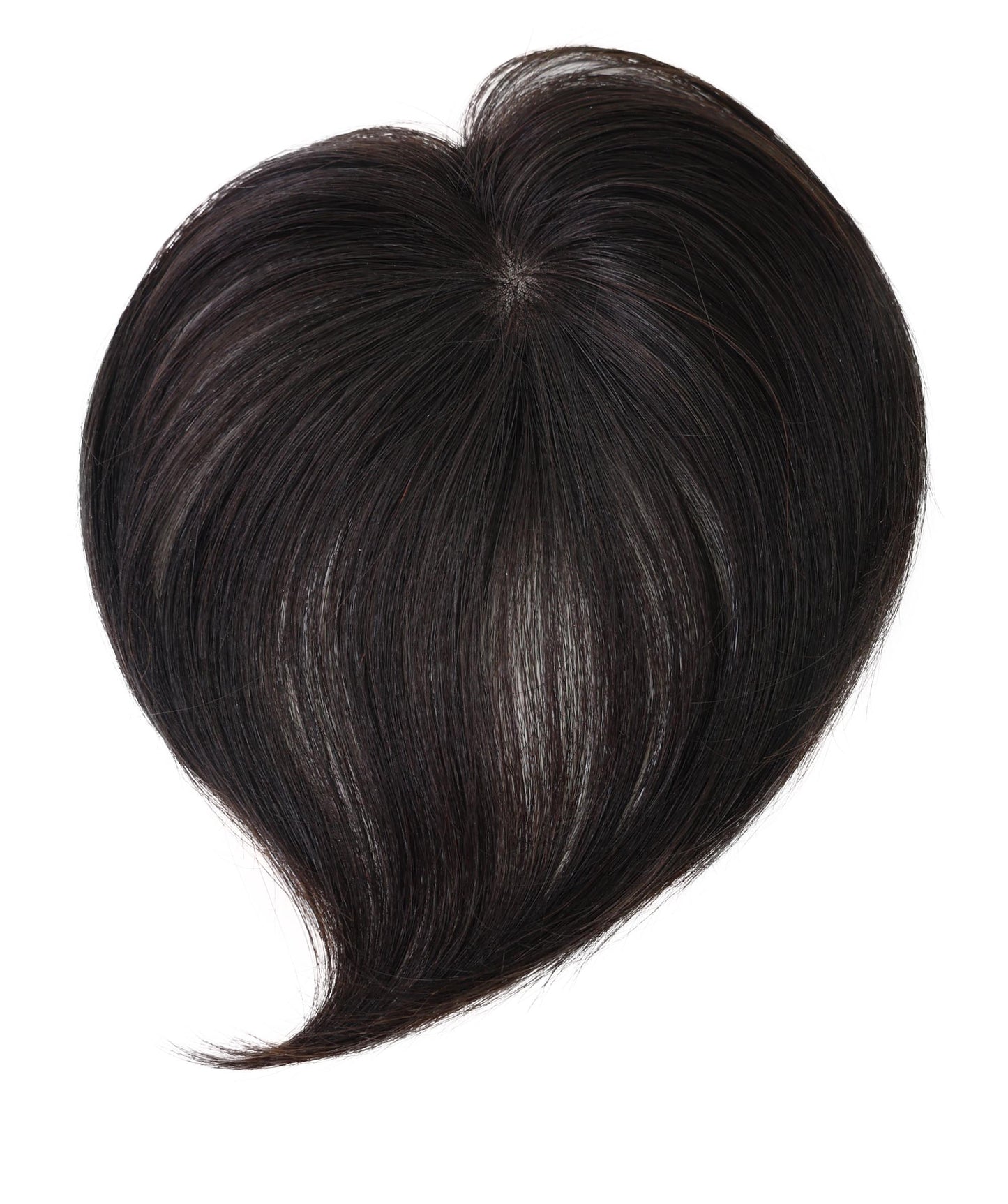 Wigs2you HTHTP-031 女性用100％人毛トップヘアピース – ナチュラル前髪付きクラウンウィッグ 5インチショートトップカバー – 医療用・普段使い用 "