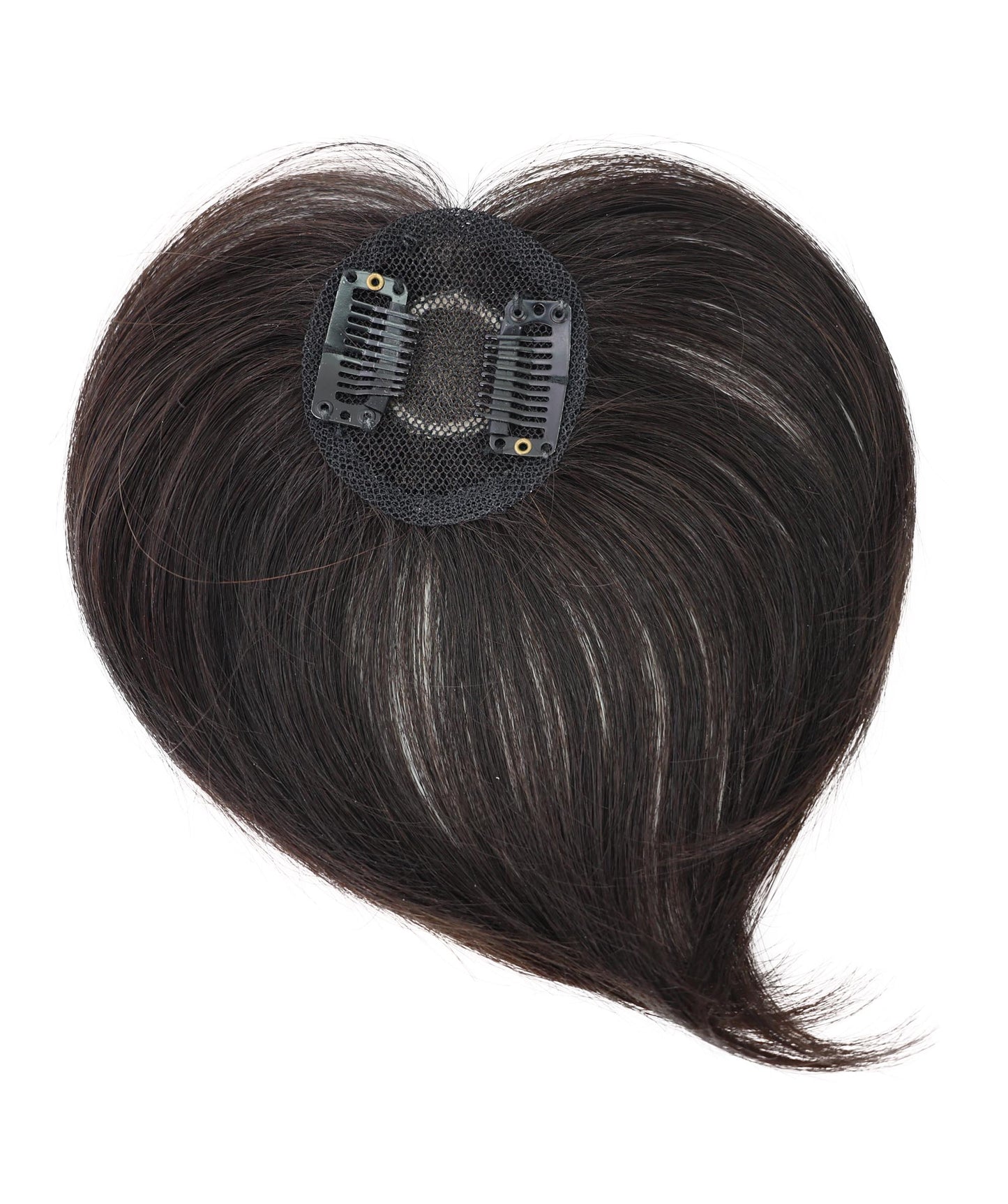 Wigs2you HTHTP-031 女性用100％人毛トップヘアピース – ナチュラル前髪付きクラウンウィッグ 5インチショートトップカバー – 医療用・普段使い用 "