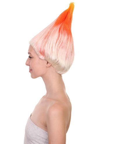 Wigs2you ハロウィンパーティープレミアム H-1800 着け心地が良い とても快適 女性用コスプレウィッグ オレンジとホワイト トロールズスタイル