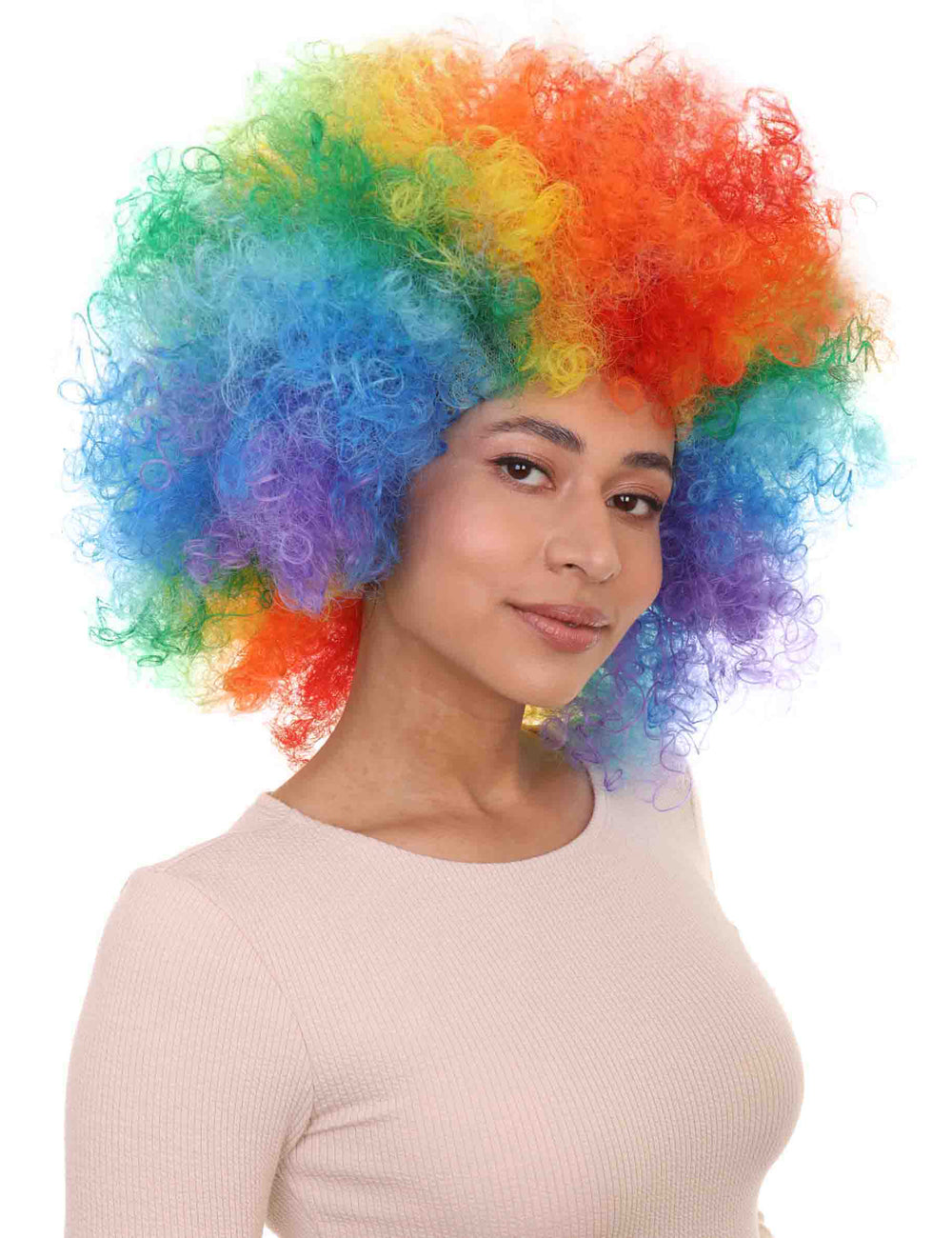 Wigs2you ハロウィンパーティープレミアムレディース H-549 レインボー "Afro Clown" ウィッグ