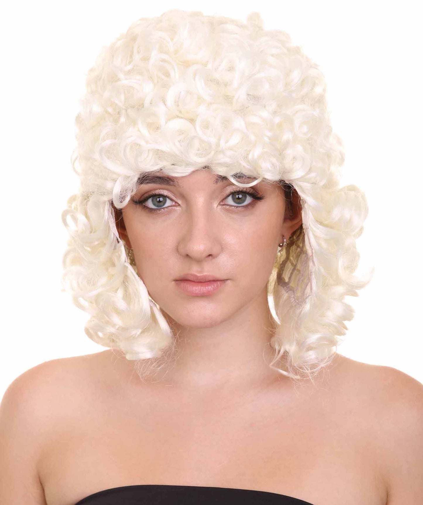 レディース A Series of Unfortunate Events Justice Strauss Judge H-3841 ホワイト TV/映画ウィッグ