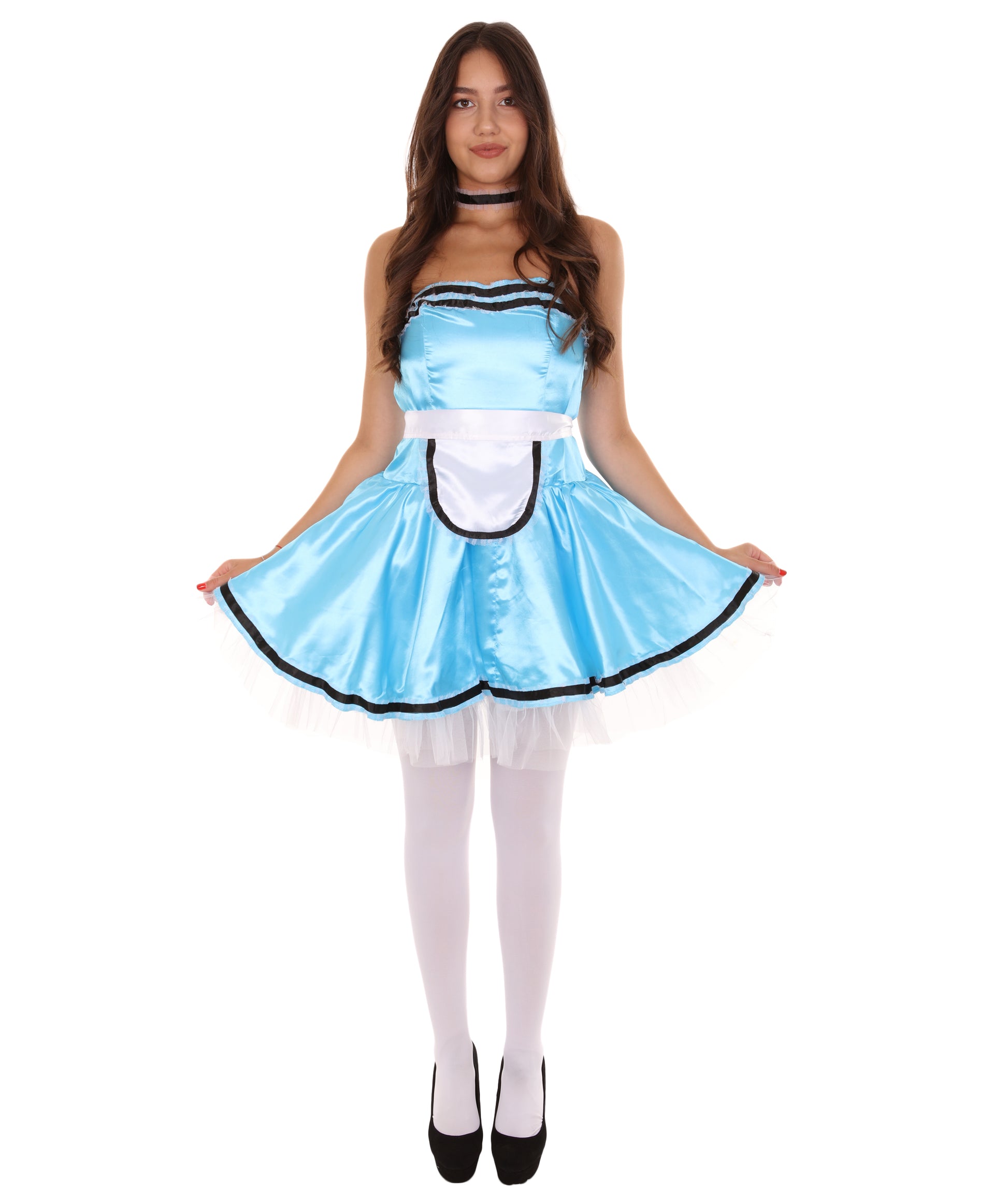 女性用 JCO-344_17 フレンチメイド制服コスプレ レイクブルーコスチューム