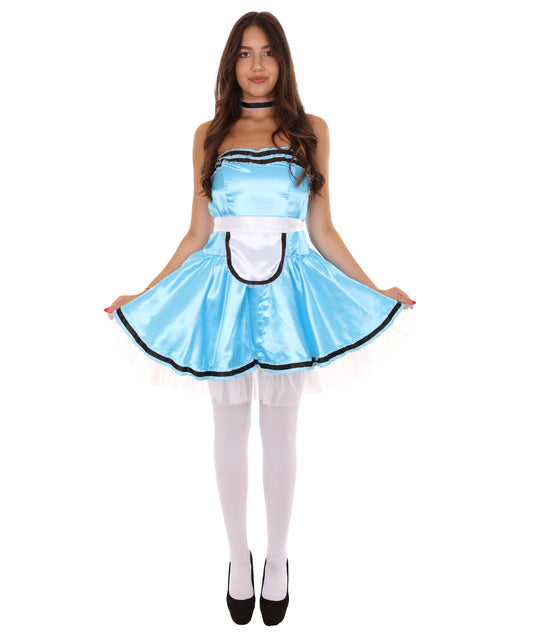 女性用 JCO-344_17 フレンチメイド制服コスプレ レイクブルーコスチューム
