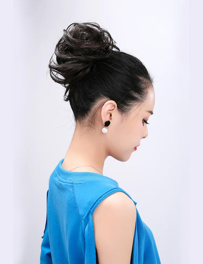 レディースファッション W-8211 ブラック ヘアアクセサリー 合成繊維