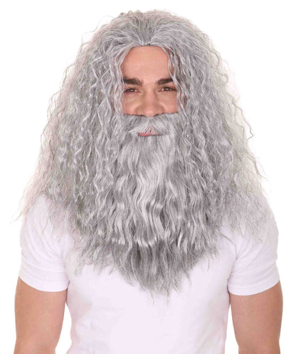 Wigs2you ハロウィンパーティー プレミアム メンズ H-614 ガンダルフ ウィッグとヒゲ グレー色