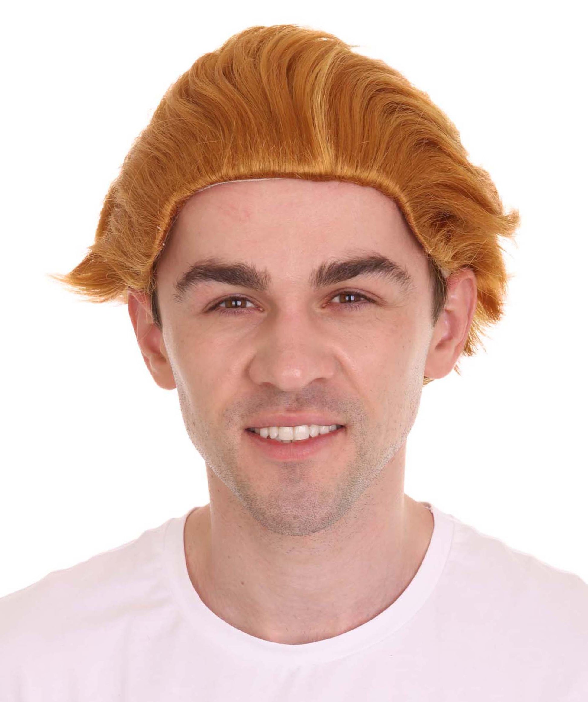 大人メンズ「インクレディブル・ファミリー2」ダッシュウィッグ ダシェル・パー ゴールデンブラウンウィッグとマスクセット H-4388 TV/映画ウィッグ プレミアム通気性キャップレスキャップ