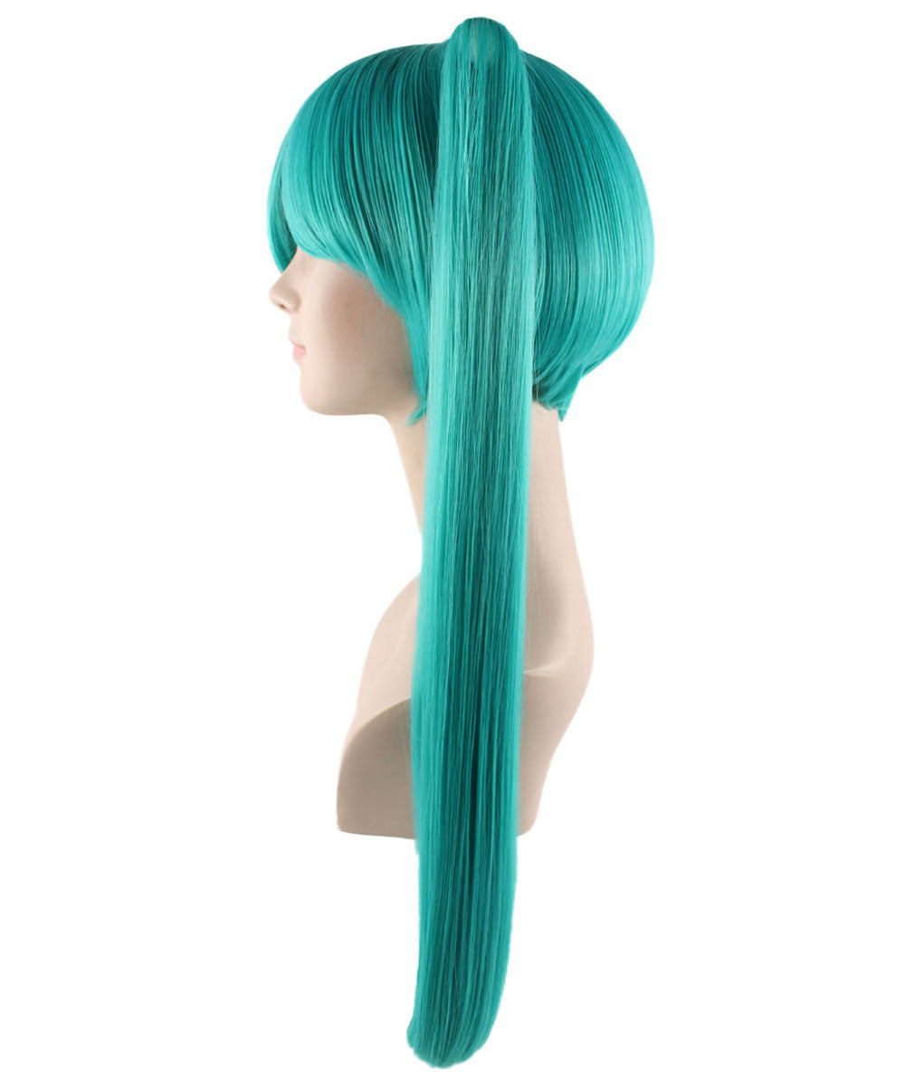 初音ミク 女性用ウィッグ H-1820 ロングコスプレウィッグ プレミアム通気性キャップレスキャップ