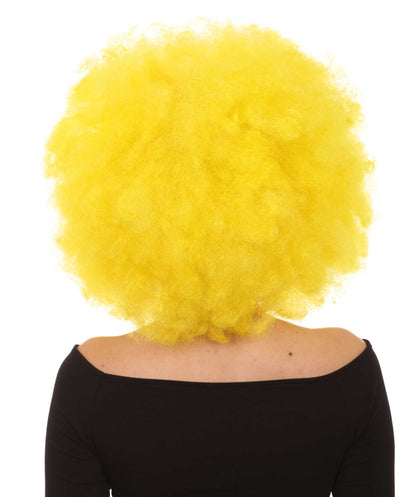 Wigs2you ハロウィン パーティー プレミアム レディース H-1237 着けやすい 快適なフィット感 イエロー アフロ スモール ボウウィッグ