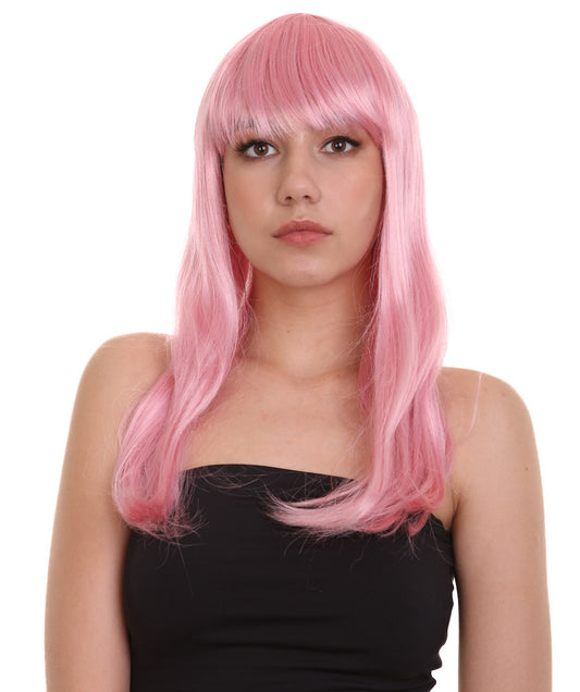 Wigs2you ハロウィン パーティー プレミアム レディース H-1053 とても快適なグラマー グリーン ウィッグ Lt ピンク色
