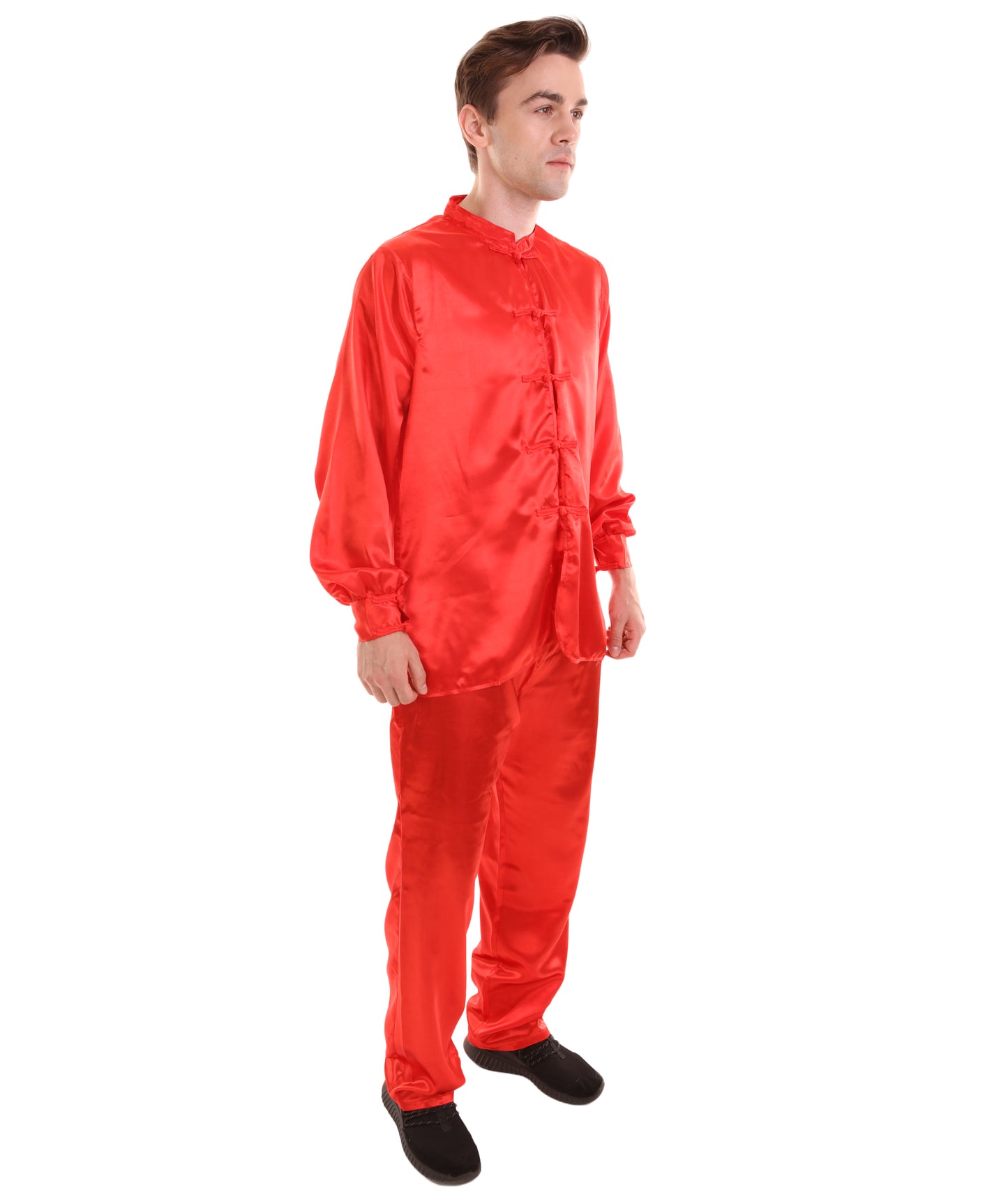 大人用メンズ JCO-269_15 中国の伝統的なカンフー レッドサテン 制服 コスプレ衣装