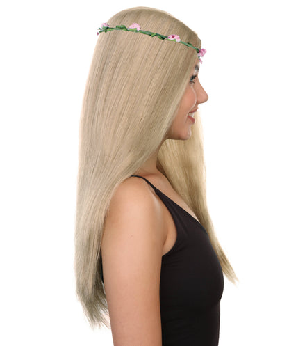 ハロウィンパーティープレミアム レディース H-5264 ビッグキャットアクティビストロングヒッピー ウィッグ ブロンド