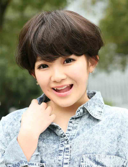 "爽やかなボーイッシュボブスタイル☆ショート好きにおススメ☆ 耐熱素材なのでアレンジ自由自在 ウィッグネット付き♪ WS-2015 "