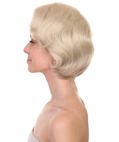 プレミアムハロウィンパーティーレディ H-5474 ミディアムレングス グレー イーヴィルファッショングルウィッグ グレー