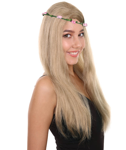 ハロウィンパーティープレミアム レディース H-5264 ビッグキャットアクティビストロングヒッピー ウィッグ ブロンド