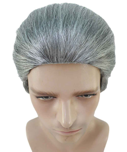 男性用「くるみ割り人形」スウィーツキャバリアコロニアルブルーレースグレーウィッグ H-4319 プレミアム通気性キャップレスキャップ