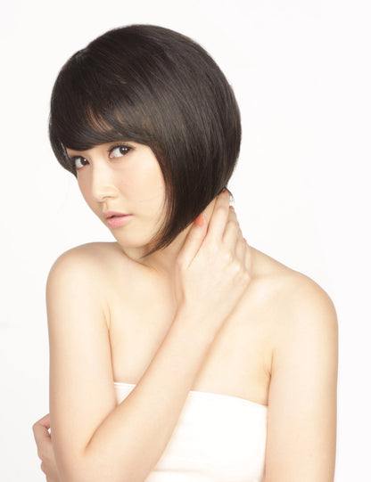女性用 サイド長めショートボブ フロントレースウィッグ