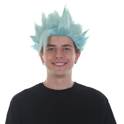 メンズ H-5618 (10インチ) ショートレングス スパイクド ハロウィンコスプレ アニメバンコスチューム ウィッグ 合成ソフトファイバーヘア