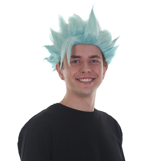メンズ H-5618 (10インチ) ショートレングス スパイクド ハロウィンコスプレ アニメバンコスチューム ウィッグ 合成ソフトファイバーヘア