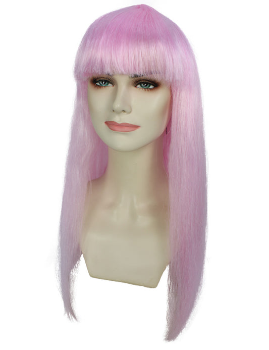 ハロウィンパーティ プレミアムレディース H-5332 ピンク ロングボブ ウィッグ