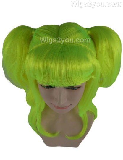 Wigs2you ハロウィンパーティープレミアム レディース H-781 バナナエンジェルウィッグ ネオングリーン色
