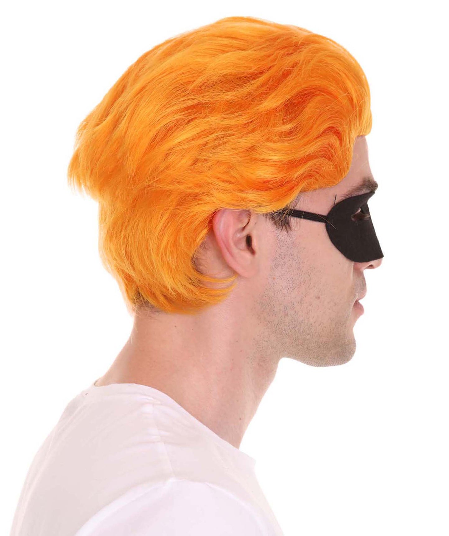 大人メンズ「インクレディブル・ファミリー2」ダッシュウィッグ ダシェル・パー パンプキンウィッグとマスクセット H-4387 TV/映画ウィッグ プレミアム通気性キャップレスキャップ