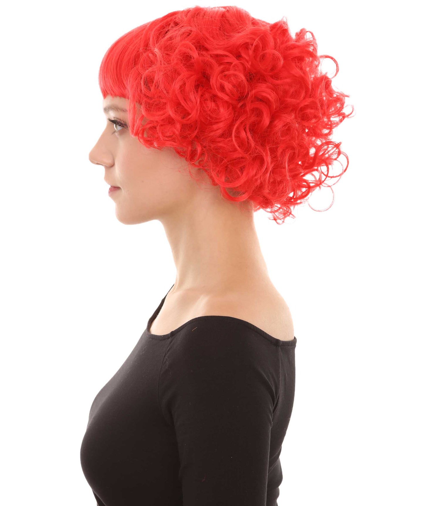 Wigs2you ハロウィンパーティ プレミアムレディース H-976 ショートレッド かわいいカーリーウェーブウィッグ