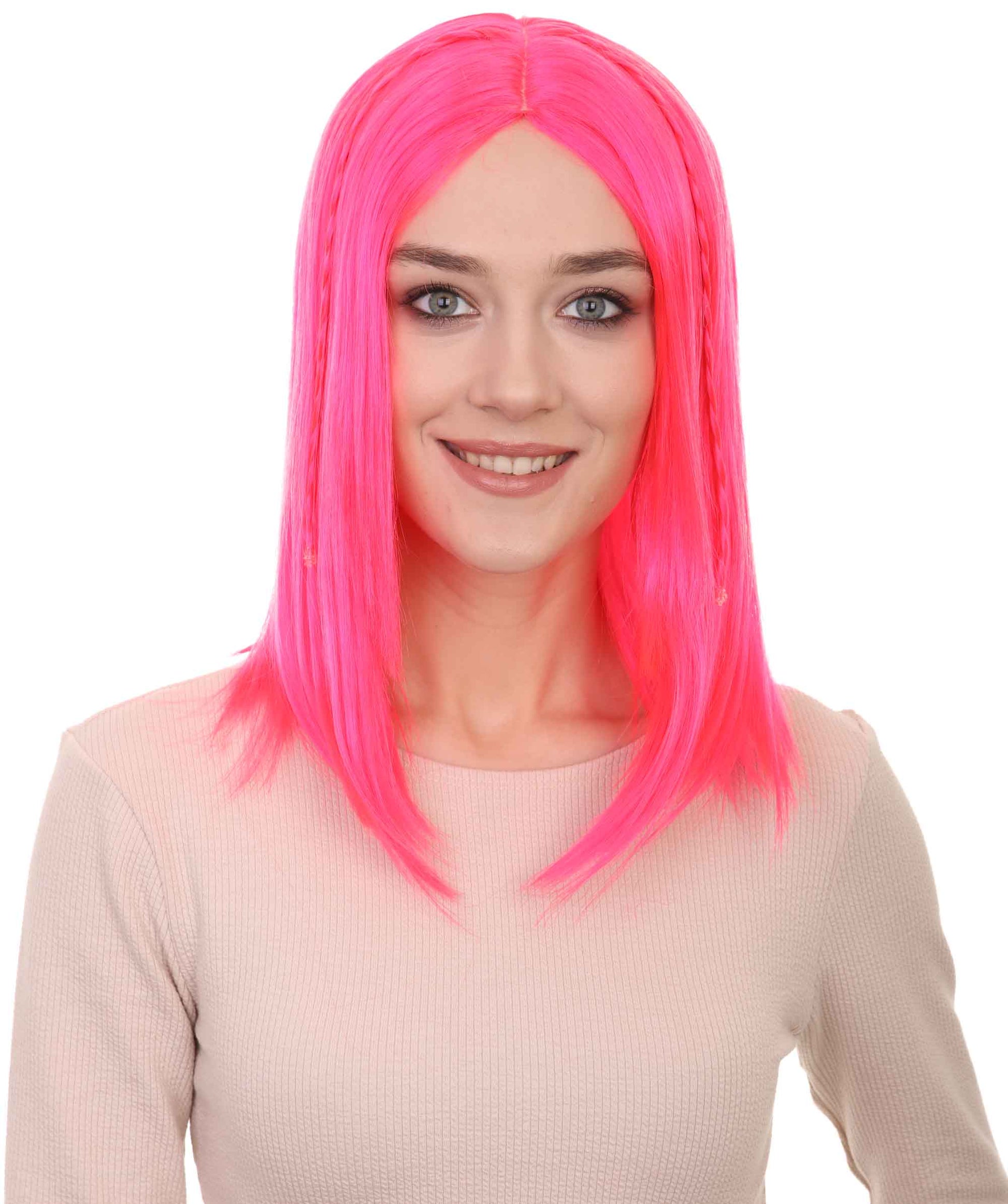 Wigs2you ハロウィンパーティープレミアム レディース H-925 スワンプクイーンウィッグ ネオンピンク色