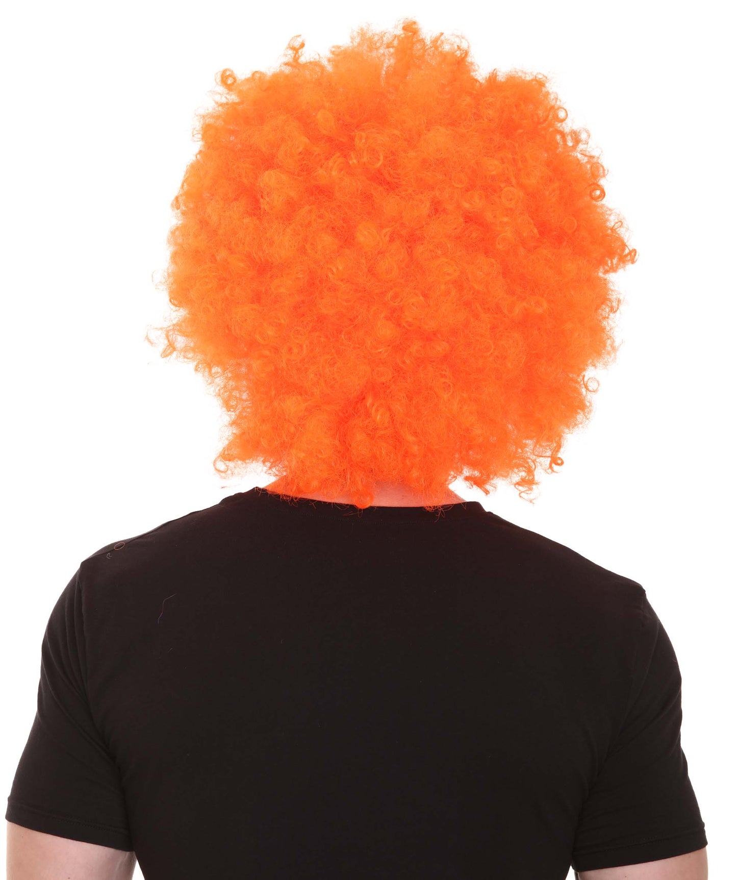 大人 男女兼用 80年代 画家風 アフロウィッグ 顎髭と口髭セット ネオンオレンジ H-5127 シンプルでクラシックなセレブコスチューム プレミアムハロウィンウィッグ