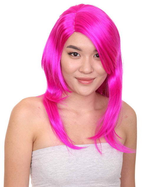 Wigs2you ハロウィンパーティープレミアム H-963 3レイヤーのパーティーガールウィッグ ネオンフューシャカラー