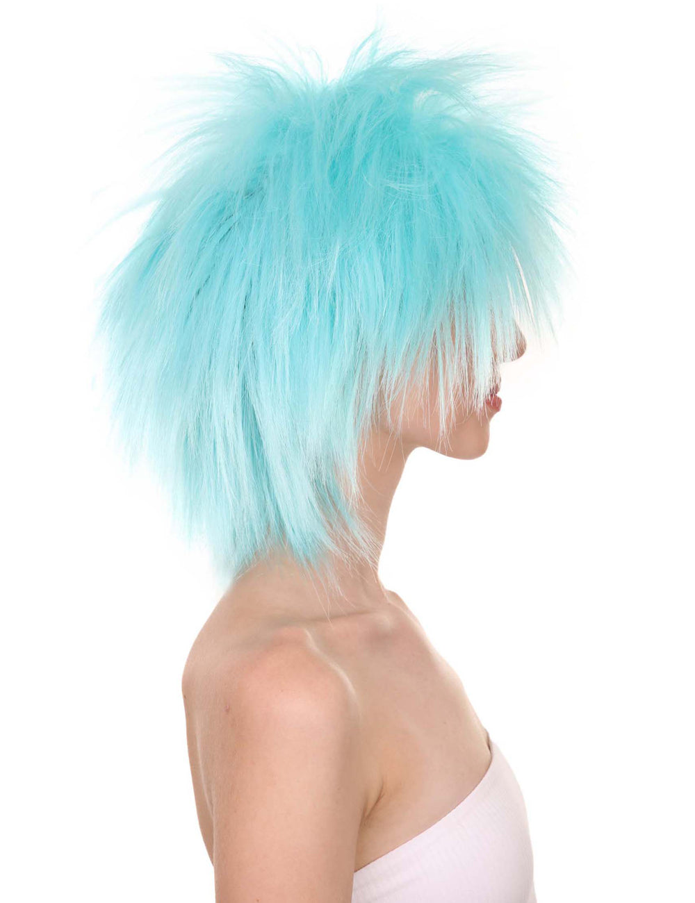 Wigs2you ハロウィンパーティープレミアムレディース H-1688 着け心地が良い とても快適 ファンキーパンク ライトブルーウィッグ
