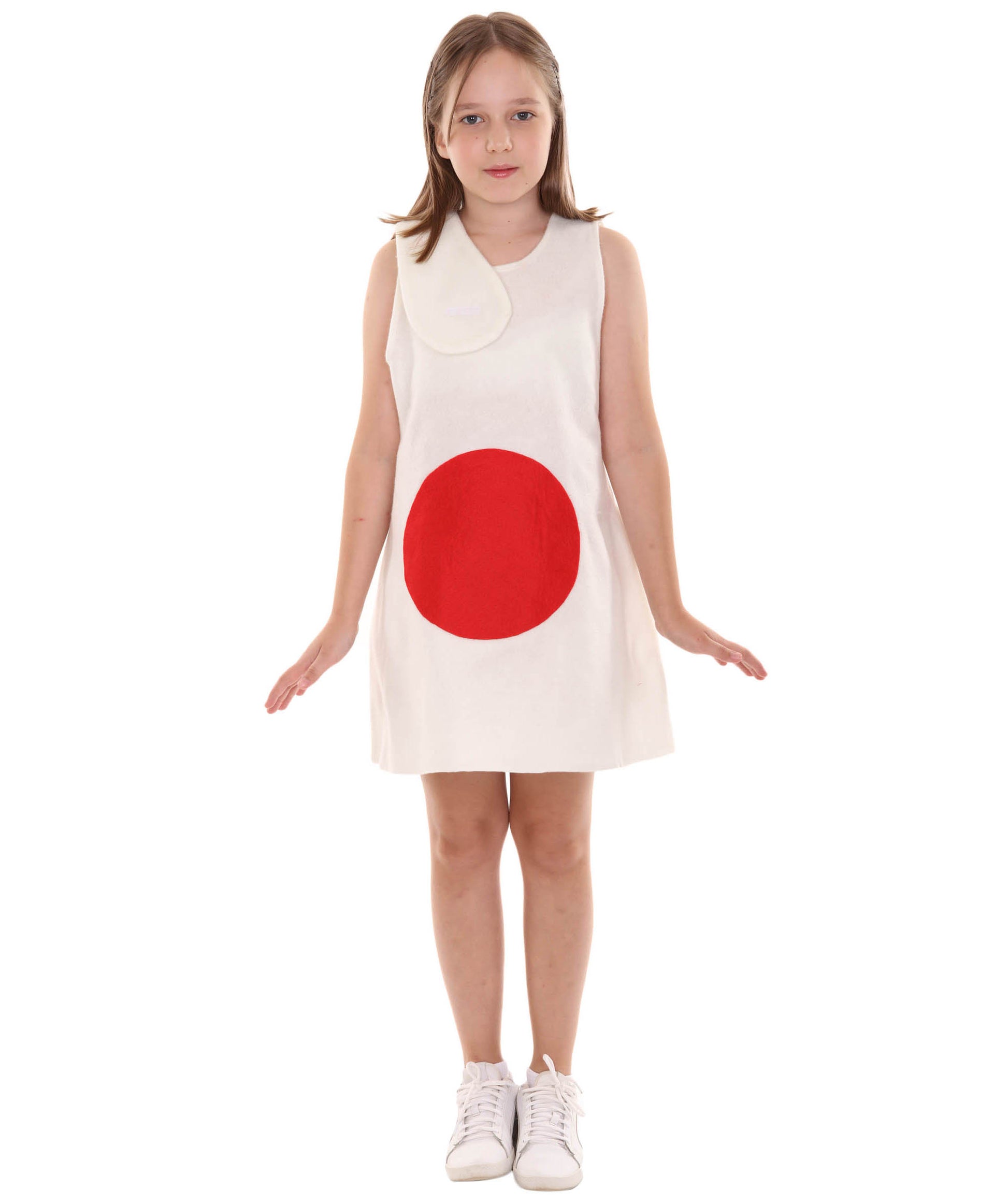 子供用女の子 JCO-190(Kids) パトリオティックな祝賀 日本 フラッグ トロール ドレス スポーツ コスチューム パトリオティック コスプレ コスチューム