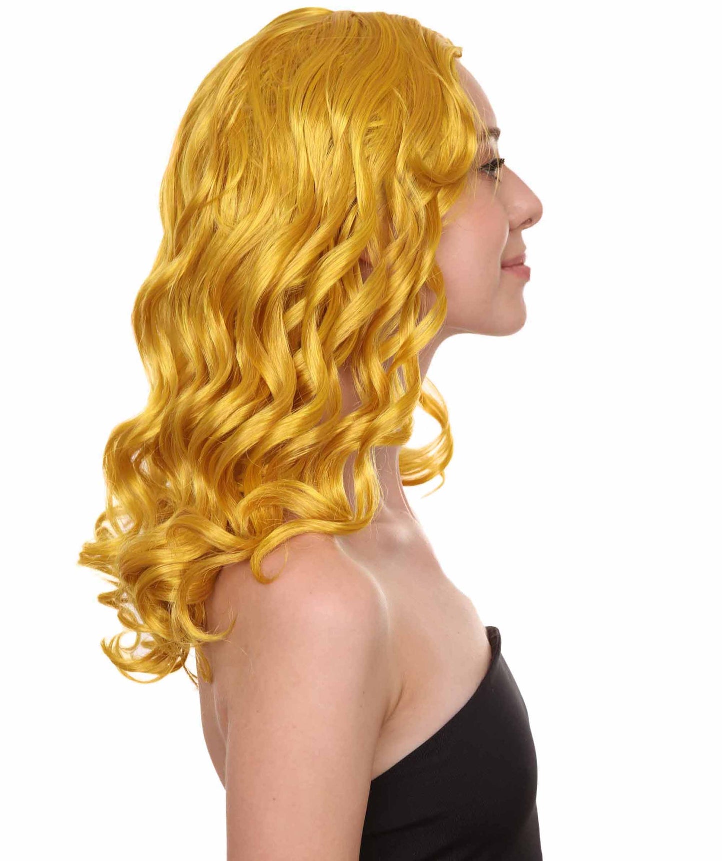 Wigs2you ハロウィンパーティー プレミアム レディース H-1105 とっても着け心地の良いアリスウィッグ 鏡の国のアリス ゴールドカラー