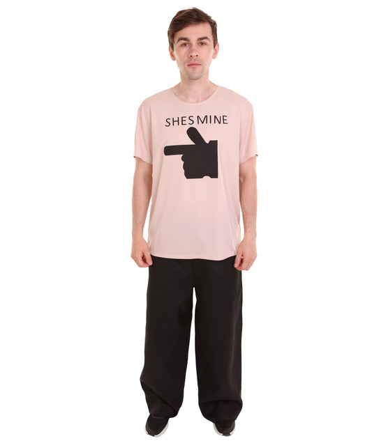 大人向け女性用 JCO-168_11 バレンタインデー ヌード マッチング カップル "He's Mine" Tシャツ コスプレ コスチュームコレクション