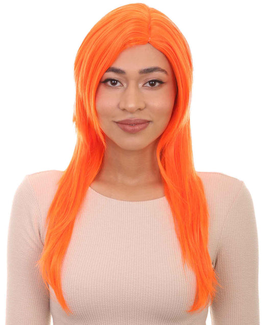 Wigs2you ハロウィンパーティープレミアム H-964 3レイヤーのパーティーガールウィッグ ネオンオレンジカラー