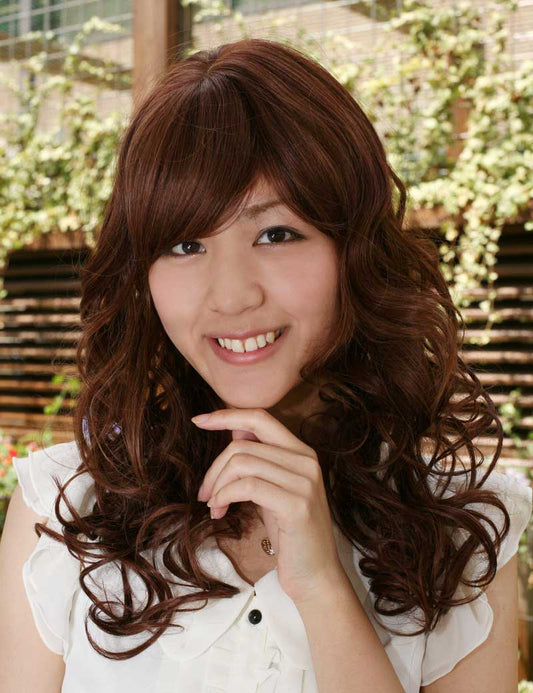 人毛100％！巻き髪ロングスタイルかつら女の子らしいスタイルならコレ！ HH-121A