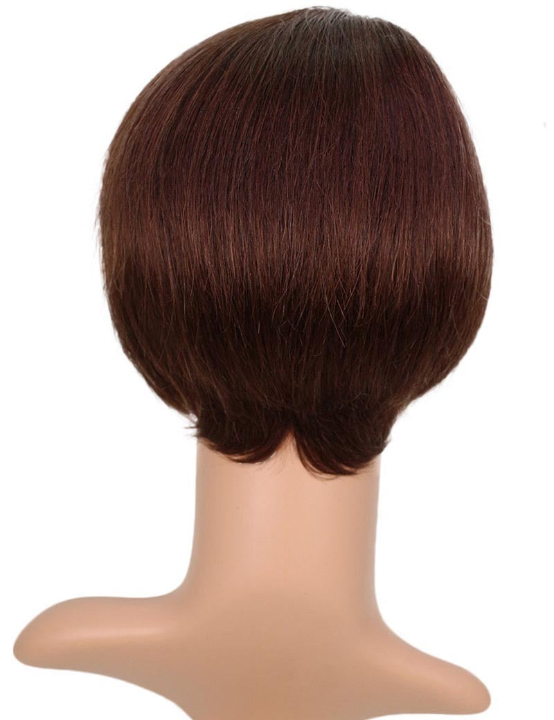 30歳〜40歳 若者の短い HT-018 100% ヒューマンヘア ナチュラルエレガンス ハンドタイド ヒューマンヘア束
