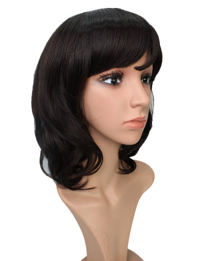 耐熱商品 | ミディアムウィッグ | エアリーカールで女子力UPする人気スタイル | アレンジ自由 | ウィッグネット付き W-160