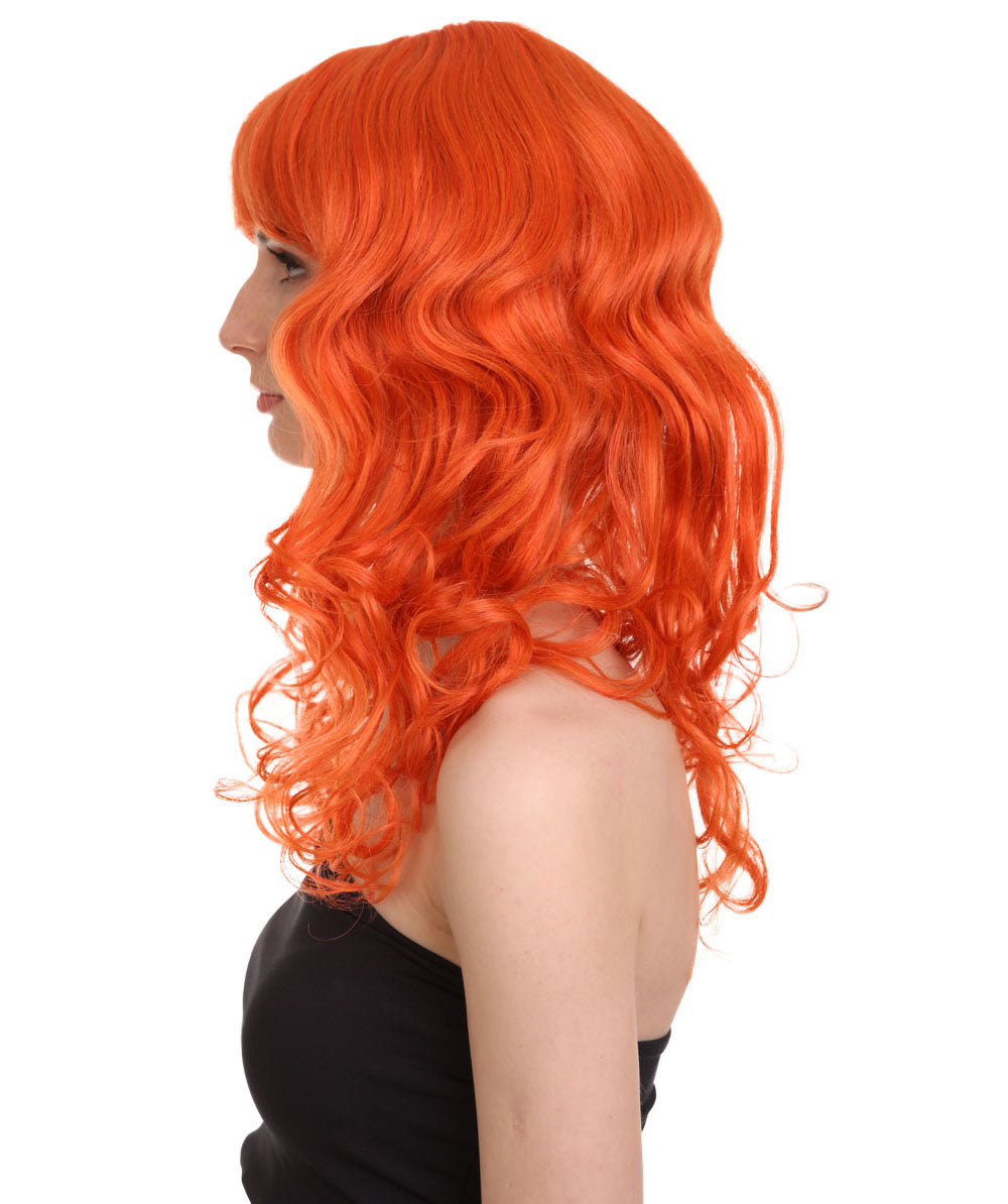 Wigs2you ハロウィンパーティー プレミアム レディース H-997 着用しやすい ベラウィッグ オレンジ色