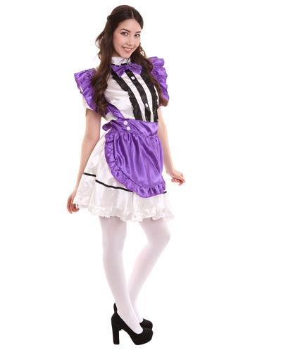 女性用 JCO-326_15 アニメ コスプレ フレンチメイド ファンシー ドレス ミディアムパープル コスプレ コスチューム