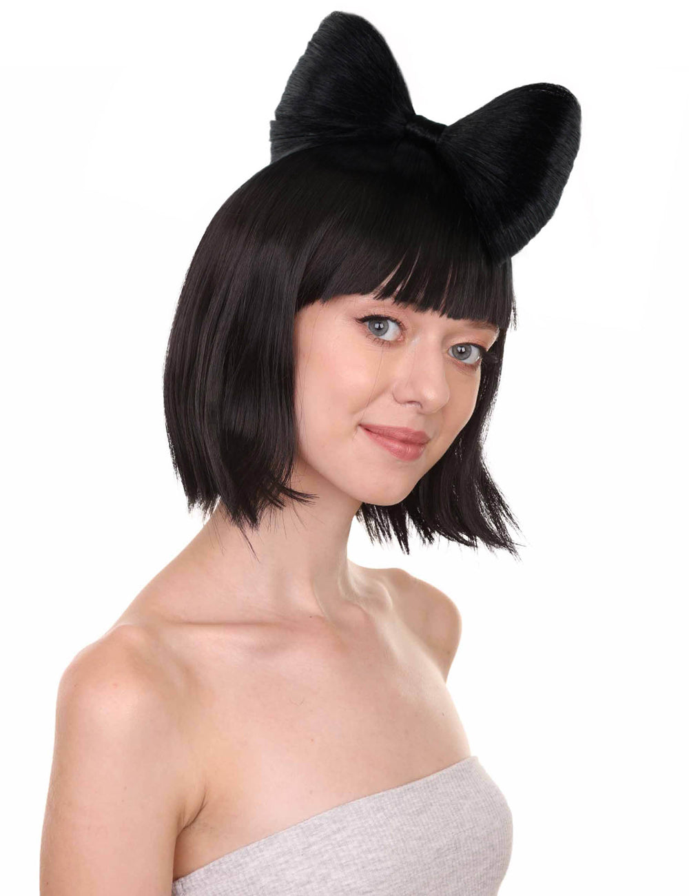 Wigs2you ハロウィンパーティープレミアムレディース H-1679 着け心地が良い とても快適 ブラック バタフライウィッグ