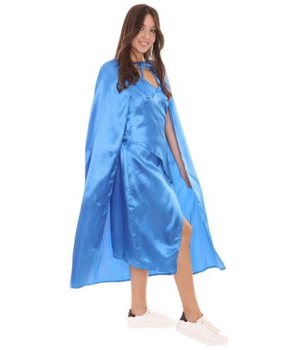 女性 JCP-124 のスローンズ・ドラゴンクイーン ブルードレスとクローク コスプレコスチューム